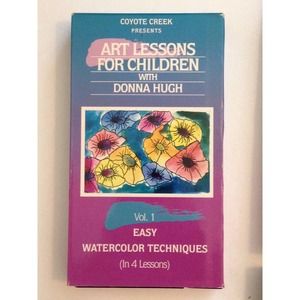 Art Lessons For Children With Donna Hugh Vol 1 Easy Watercolor Techniques VHS